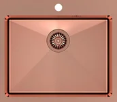 Zlewozmywaki z baterią - QUADRON RUSSEL 110 + bateria INGRID (kolor MIEDŹ) - miniaturka - grafika 1