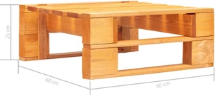 vidaXL Stołek ogrodowy wykonany z palet, drewno FSC, miodowy brąz vidaXL - Pozostałe meble ogrodowe - miniaturka - grafika 5