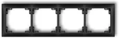 Klawisze i ramki - Karlik Deco Soft czarny mat ramka 4-krotna 12DRSO-4 12DRSO-4 - miniaturka - grafika 1