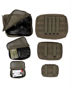 Mil-Tec Zestaw trzech zasobników Mesh Pouch Set - Zielony OD (16003801) 16003801 - Odzież taktyczna i umundurowanie - miniaturka - grafika 3