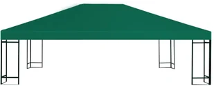 vidaXL Zadaszenie altany ogrodowej, 310 g/m, 4 x 3 m, zielone - Pawilony ogrodowe - miniaturka - grafika 2