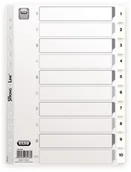 Pudła i kartony archiwizacyjne - Elba 400013908 1  10 Index, 10-częściowy, tworzywo sztuczne, A4, 10 sztuk, białe 400013908 - miniaturka - grafika 1