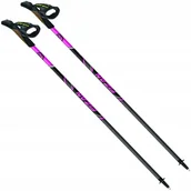 Kije trekkingowe - Fizan Kije Nordic Walking Runner Pink Carbon 105 - miniaturka - grafika 1