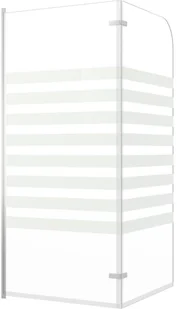 vidaXL Parawan na wannę, 120 x 140 cm, szkło hartowane, w paski - Parawany nawannowe - miniaturka - grafika 6