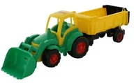 Samochody i pojazdy dla dzieci - POLESIE Poland Traktor Mistrz z łyżką i naczepą - miniaturka - grafika 1