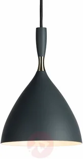 Ciemnoszara lampa wisząca Dokka, stal - Lampy sufitowe - miniaturka - grafika 2