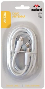 Meliconi Kabel Antenowy 2m Biały 497100BA - Kable - miniaturka - grafika 2