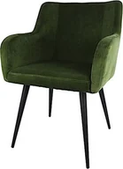 Krzesła - NoName krzesło jadalne Tigo 60,5 x 84 cm aksamitna zieleń twm_504320 - miniaturka - grafika 1