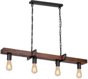 Lampy sufitowe - Luminex Żyrandol Hard dark wood/black 4 666 - miniaturka - grafika 1