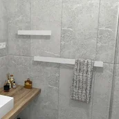 Wieszaki łazienkowe - Domotechnika Wieszak na ręczniki 80x6 cm, biały PATRON SH/ PX036 - miniaturka - grafika 1