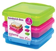 Pojemniki kuchenne - Sistema komplet pojemników do przechowywania żywności, 3 sztuki, kolory: 1 x jasnozielony, 1 x niebieski i 1 x różowy, 1 - opakowanie 41647 - miniaturka - grafika 1