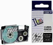 Papier do drukarek - Casio Taśma zamiennik XR-9X1, 9mm x 8m czarny druk / przezroczysty podkład - miniaturka - grafika 1