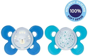 Chicco Smoczek silikonowy Physio Comfort na noc dla chłopca kot gwiazdki 2 szt. 16 36 m+ - Smoczki uspokajające Chicco Smoczek silikonowy Physio Comfort na noc dla chłopca kot gwiazdki 2 szt. 16 36 m+ - Smoczki uspokajające - miniaturka - grafika 1