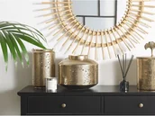 Lampiony i znicze - Beliani Lampion 22 cm złoty CORFU - miniaturka - grafika 1