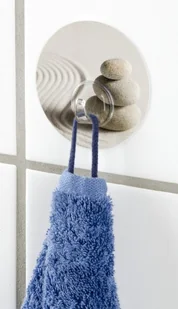 Wenko 20956100 Static-Loc haczyk na ścianę Uno Sand and Stone montaż bez wiercenia, tworzywo sztuczne, 8.5 x 2 x 8.5 cm, wielokolorowy 20956100 - Wieszaki i stojaki - miniaturka - grafika 2