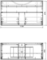 Szafki łazienkowe - Comad Bahama White 854 Szafka podumywalkowa z oświetleniem LED 120x46x68 cm biel alpejska/dąb wotan/biały połysk BAHAMAWHITE854 - miniaturka - grafika 1
