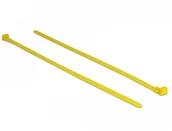 Kanały kablowe - Delock 18761 opaska kablowa Releasable cable tie Nylon Żółty 100 szt. - miniaturka - grafika 1