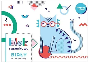 Happy Color GDD Blok Rysunkowy Biały A4/20K 5905130011580 - Podobrazia, bloki, papiery - miniaturka - grafika 3