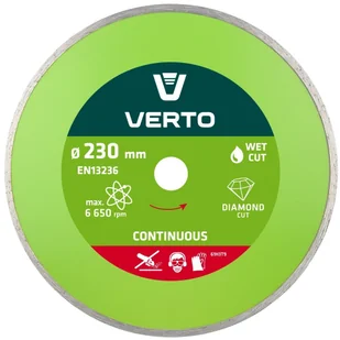 Verto Verto Tarcza do cięcia 61H3T9 230 x 22.2 mm diamentowa pełna - Tarcze do pił - miniaturka - grafika 2