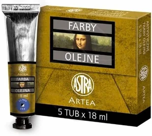 Astra Farby olejne 18ml 5szt błękit kobaltowy FA33AST - Farby i media malarskie - miniaturka - grafika 2