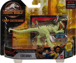 Mattel Jurassic World Atakujące dinozaury Coelurus FPF11/HBX29 194735004188 - Figurki dla dzieci - miniaturka - grafika 7