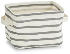 ZELLER Koszyk do przechowywania STRIPES "S" kolor szary ZELLER B07DVNQJQ3 - Koszyki łazienkowe - miniaturka - grafika 3