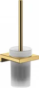 Akcesoria łazienkowe - Hansgrohe 41752990 AddStoris Szczotka toaletowa z pojemnikiem ścienna złoty optyczny polerowany - miniaturka - grafika 1