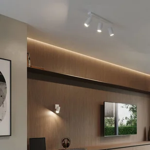 EULUNA Spot sufitowy Round, biały, 3-punktowy liniowy - Lampy sufitowe - miniaturka - grafika 2