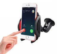 Uchwyty samochodowe do telefonów - Mobilari UNIWERSALNY UCHWYT NA TELEFON SAMOCHODOWY DO SZYBY M111013 - Czerwony M111013 - miniaturka - grafika 1