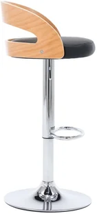 vidaXL Stołki barowe, 2 szt., czarne, sztuczna skóra i gięte drewno - Taborety i hokery - miniaturka - grafika 5