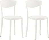 Krzesła - Shumee Shumee Zestaw 2 krzeseł do jadalni biały VIESTE 268817 - miniaturka - grafika 1