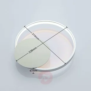 LINDBY Kinkiet LED Anays, okrągły, 32 cm - Lampy ścienne - miniaturka - grafika 4