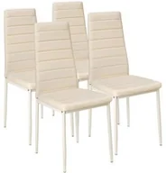 Krzesła - TecTake 4 krzesła do jadalni beżowy 401847 - miniaturka - grafika 1