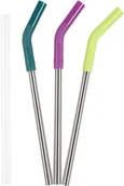 Słomki do napojów - Klean Kanteen Klean Kanteen Zestaw słomek 3 szt 10mm, multi color/Brushed Stainless  2021 Akcesoria do kuchni turystycznej 1006165 - miniaturka - grafika 1