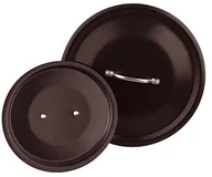 Pokrywki - Pentole Agnelli pentole agnelli ALB lakier pokrywa wykonana z aluminium, z wypustką ze stal nierdzewna, czarna, czarny, 16 cm ALSA129SS16 - miniaturka - grafika 1