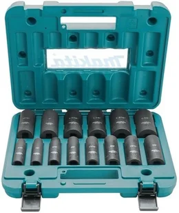MAKITA zestaw 14szt. długich nasadek udarowych metrycznych 1/2" Makita [B-52308] B-52308 - Nasadki do elektronarzędzi - miniaturka - grafika 2