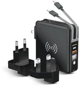 Ładowarki do telefonów - Ładowarka sieciowa 5w1 PowerBank Indukcja + Etui - miniaturka - grafika 1