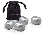 Akcesoria do lodu - Vin Bouquet Schładzające owalne kamyki do wina stal nierdzewna, w aksamitnej etui,4 sztuki marki Vin Bouquet (FIE 019) FIE 019 - miniaturka - grafika 1