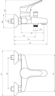 Deante Bat joko chrom wannowa z kompletem natryskowym BOJ011M - Baterie wannowe i prysznicowe - miniaturka - grafika 4