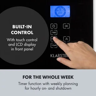 Klarstein Klarstein Norderney Grzejnik konwekcyjny termostat timer 1000 W 20 m kolor czarny ACO14-Norderney1000B - Ogrzewanie przenośne - miniaturka - grafika 4