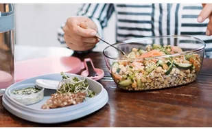 Mepal Lunch Box Plastikowy Dwukomorowy Z Pojemnikiem Na Sos Mepal Salad Miętowy 1,9 L - Lunch boxy - miniaturka - grafika 10