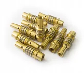 Akcesoria spawalnicze - Łącznik prądowy 15 Mb Tw migomat Mig ze sprężynką - miniaturka - grafika 1