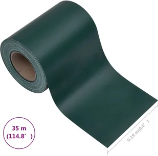 vidaxl Osłona na ogrodzenie ogrodowe, PVC, 35x0,19 m, zielona, mat! 147869 - Ogrodzenia - miniaturka - grafika 10