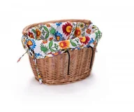 Wyroby z Wikliny PPH Jan Wnuk Wiklinowy kosz rowerowy rowerak obszycie wkład bawełna 1502-k00