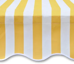vidaXL vidaXL Markiza przeciwsłoneczna żółto-białe płótno 4 x 3 m (bez stelażu) - Markizy - miniaturka - grafika 5