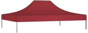 vidaXL Dach do namiotu imprezowego, 4 x 3 m, burgundowy, 270 g/m - Pawilony ogrodowe - miniaturka - grafika 3