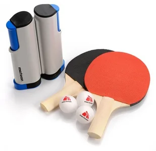 Meteor Zestaw do tenisa stołowego Rollnet 2 rakietki + 3 piłeczki 15042 - Tenis stołowy - miniaturka - grafika 2