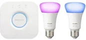 Systemy inteligentnych domów - Philips Hue zestaw startowy + 2 grzybki E27 9W RGBW 929002216823 - miniaturka - grafika 1