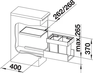 Blanco FLEXON II 30/2 + pokrywa systemowa 521467 - Kosze na śmieci - miniaturka - grafika 3