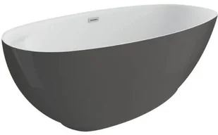 Polimat Kivi Wanna wolnostojąca 165x75 cm grafit 00476 - Wanny - miniaturka - grafika 2